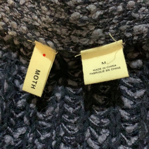 Anthropologie Moth Blue Zipper Sweater sz M - Picture 8 of 12